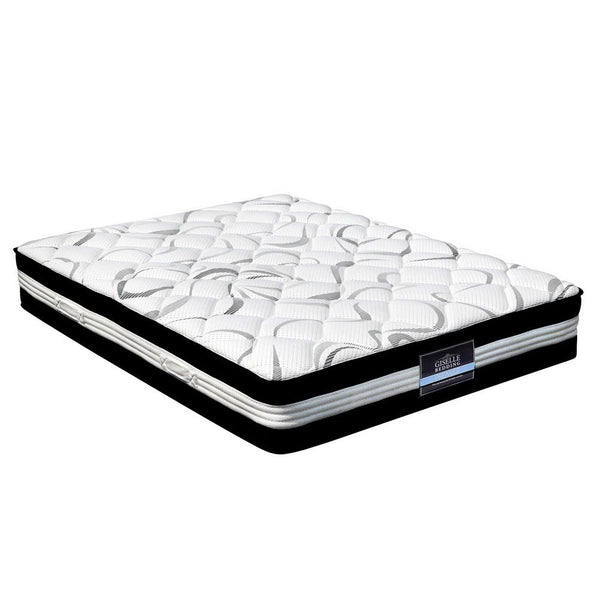 Giselle Bedding Mykonos Euro Top Pocket Spring Mattress 30cm Thick Double Giselle Bedding
