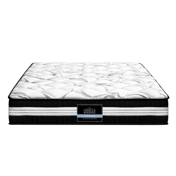 Giselle Bedding Mykonos Euro Top Pocket Spring Mattress 30cm Thick Queen Giselle Bedding
