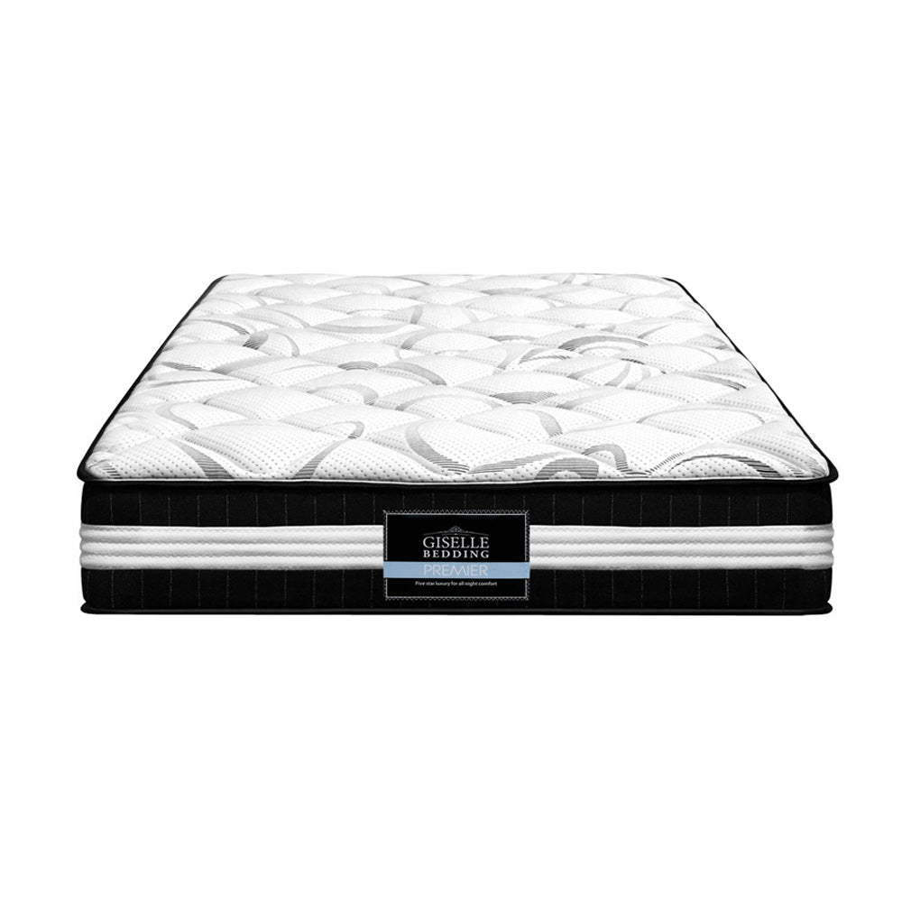 Giselle Bedding Mykonos Euro Top Pocket Spring Mattress 30cm Thick – Single Giselle Bedding