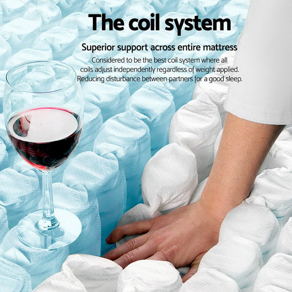 Giselle Bedding Mykonos Euro Top Pocket Spring Mattress 30cm Thick – Single Giselle Bedding