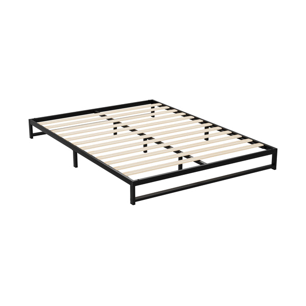Artiss Metal Bed Frame Double Size Bed Base Mattress Platform Black BERU Artiss