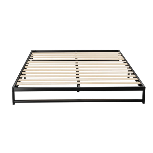 Artiss Metal Bed Frame Double Size Bed Base Mattress Platform Black BERU Artiss