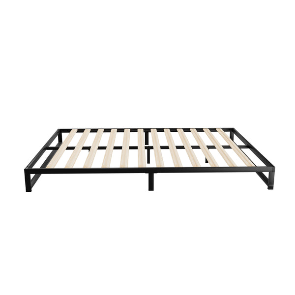 Artiss Metal Bed Frame Double Size Bed Base Mattress Platform Black BERU Artiss