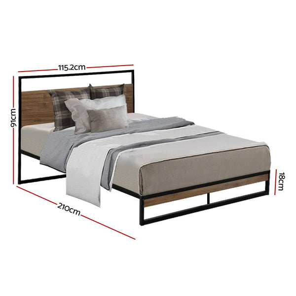 Artiss Metal Bed Frame King Single Size Mattress Base Platform Foundation Dane Artiss