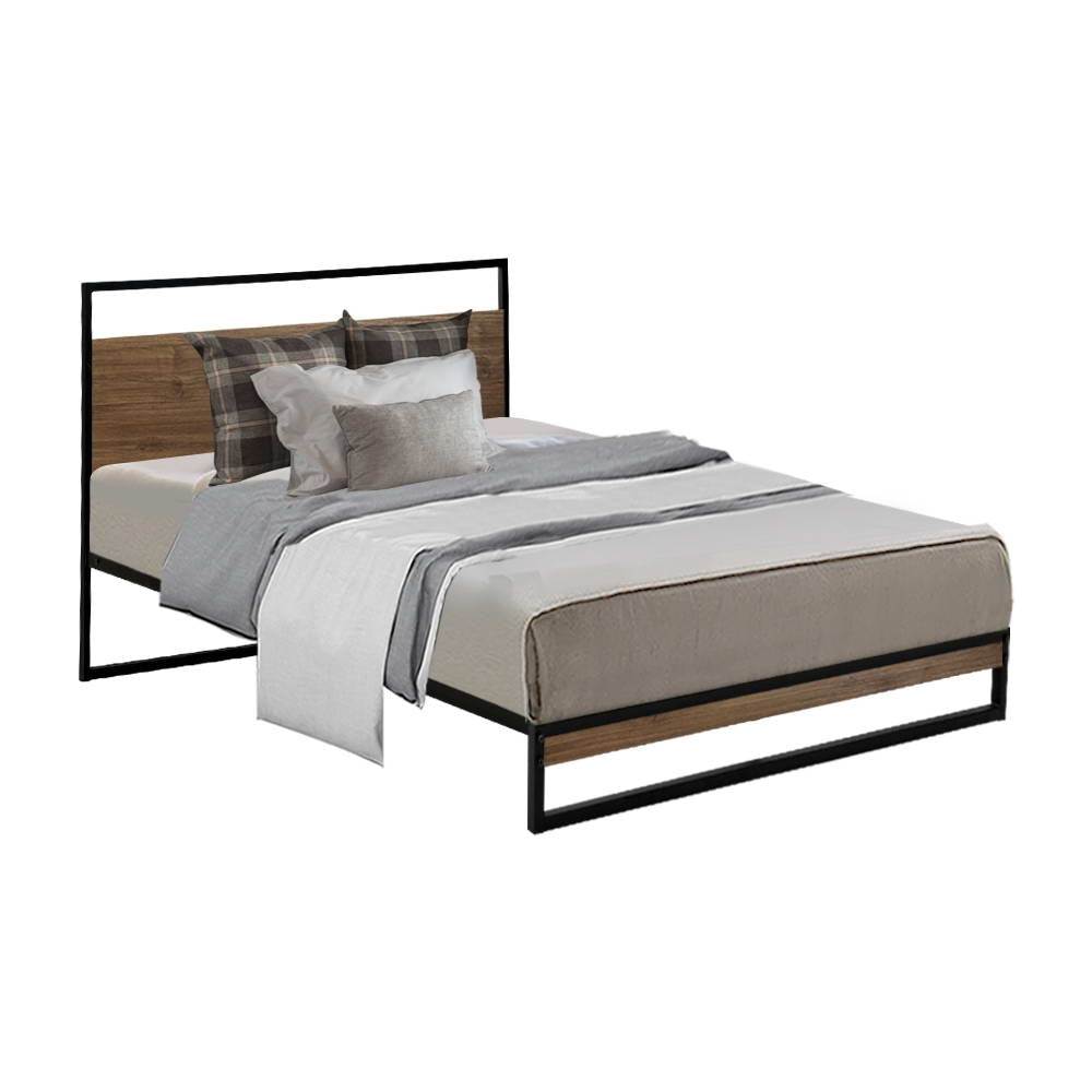 Artiss Metal Bed Frame Single Size Mattress Base Platform Foundation Black Dane Artiss