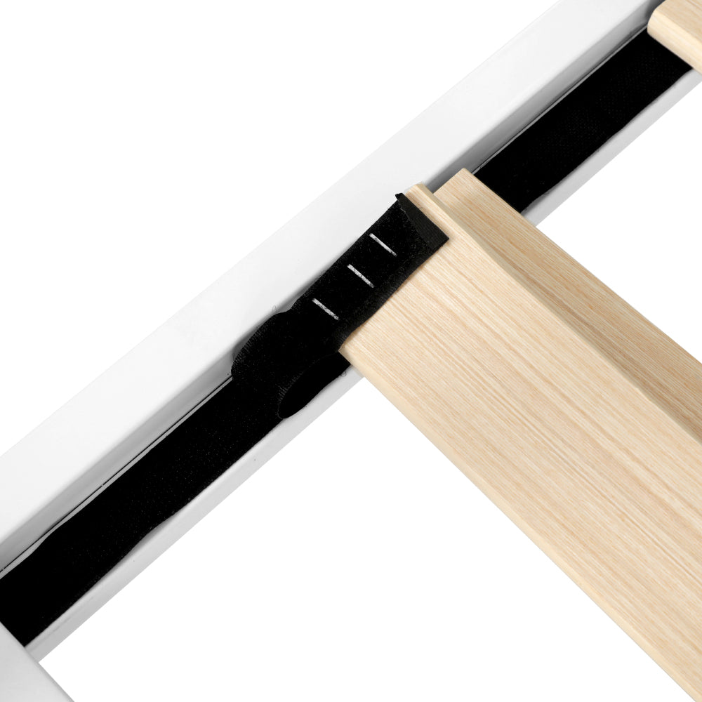 Artiss Bed Frame Metal Bed Base Single Size Platform Foundation White GROA Artiss