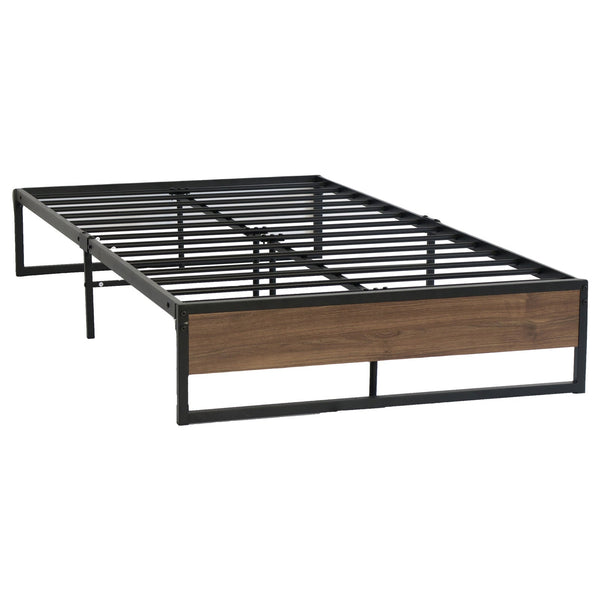 Artiss Metal Bed Frame King Single Size Wooden Mattress Base Platform Black OSLO Artiss