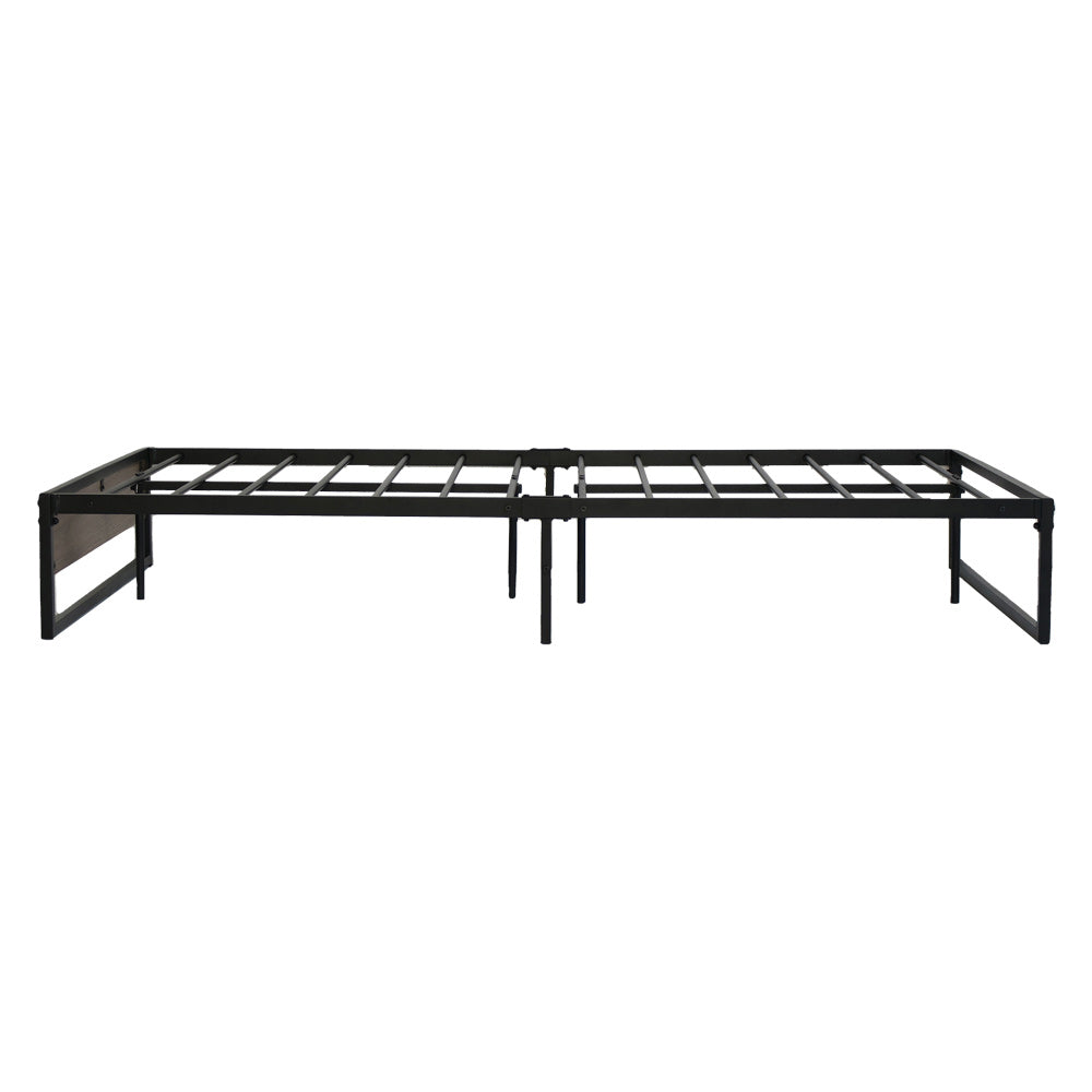 Artiss Metal Bed Frame King Single Size Wooden Mattress Base Platform Black OSLO Artiss