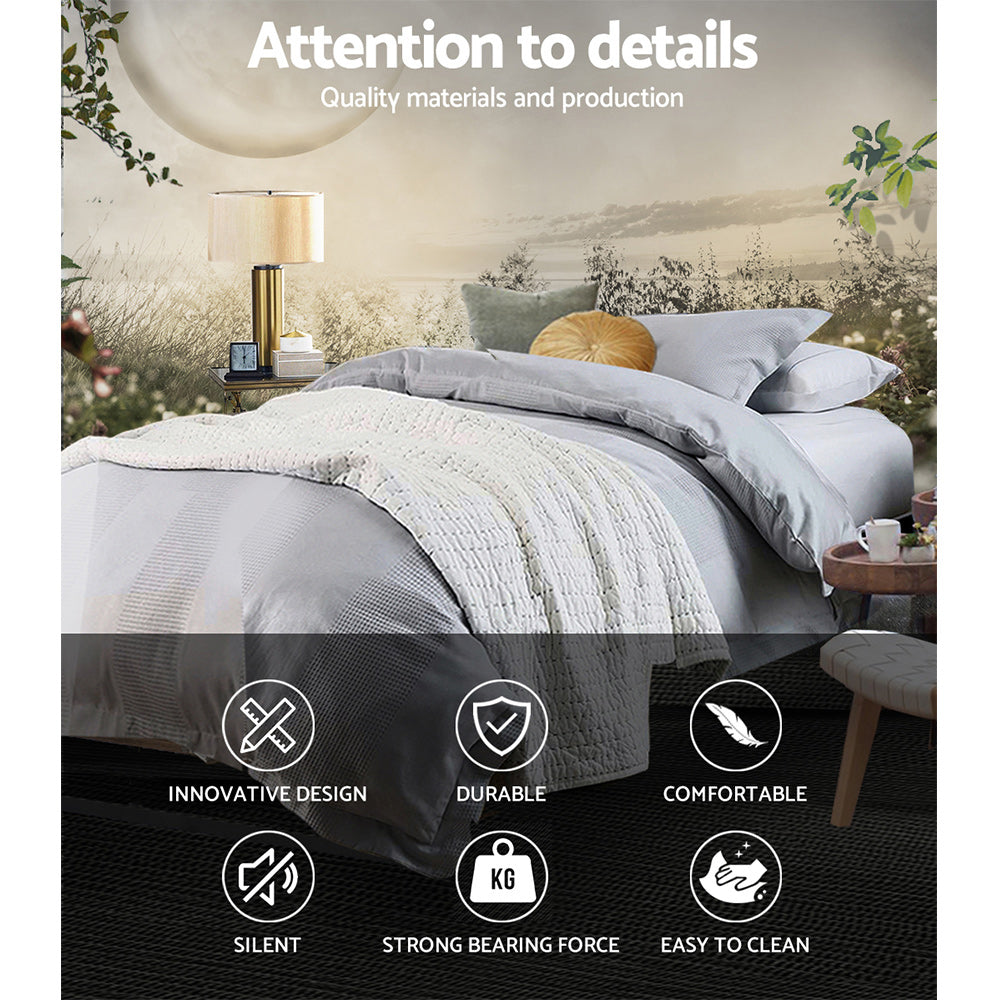 Artiss Metal Bed Frame King Single Size Wooden Mattress Base Platform Black OSLO Artiss