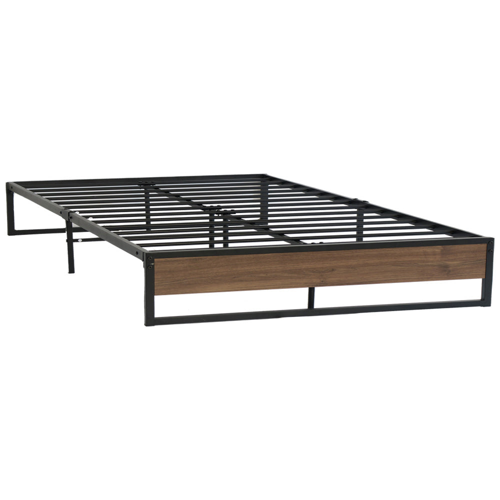 Artiss Metal Bed Frame Queen Size Mattress Base Platform Foundation Wooden OSLO Artiss