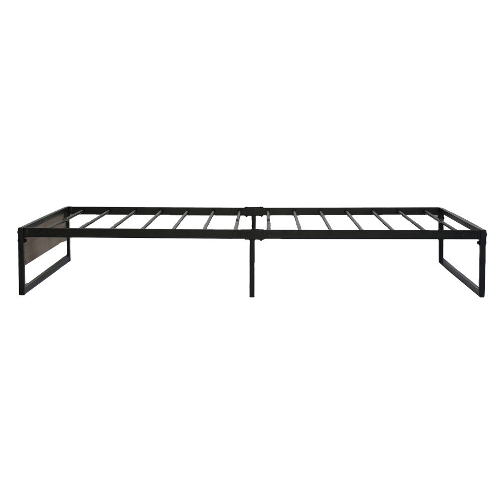 Artiss Metal Bed Frame Single Size Mattress Base Platform Wooden Black OSLO Artiss