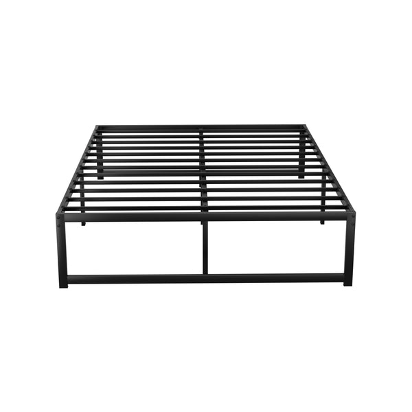 Artiss Bed Frame Metal Platform Double Size Bed Base Mattress Black TINO Artiss