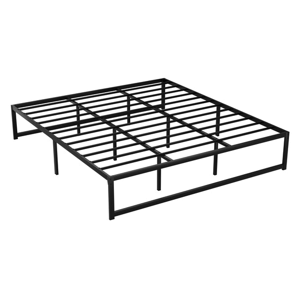 Artiss Bed Frame Metal Platform King Size Bed Base Mattress Black TINO Artiss