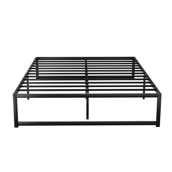 Artiss Bed Frame Metal Platform Queen Size Bed Base Mattress Black TINO Artiss