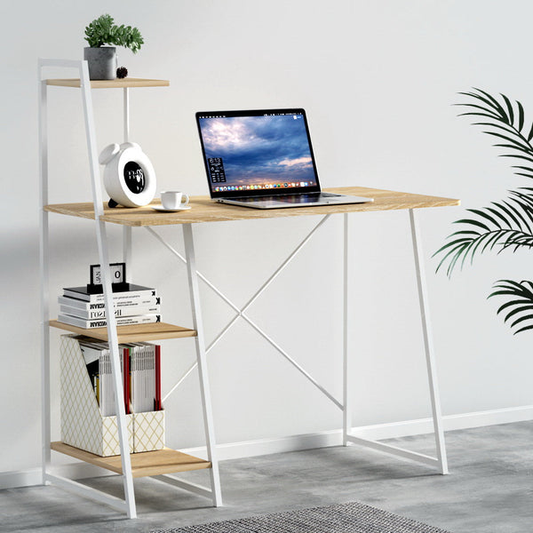 Artiss Computer Desk Laptop Table Bookshelf Desk Storage Rack Home Study Office Artiss