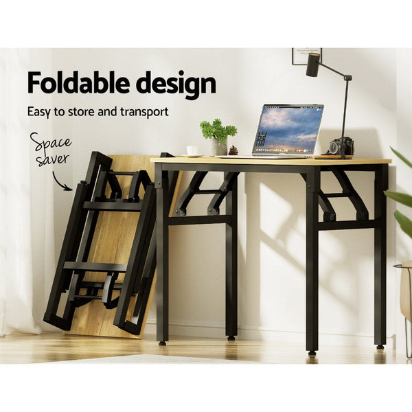 Artiss Computer Desk Laptop Table Bookshelf Desk Storage Rack Office Study Oak Artiss