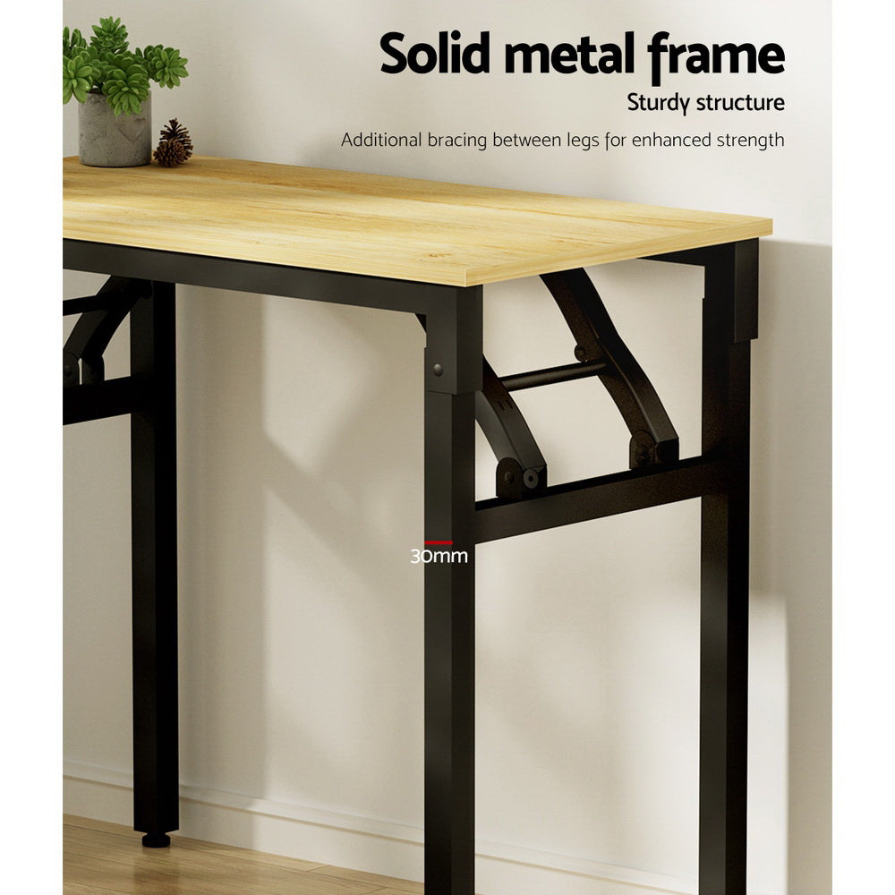 Artiss Computer Desk Laptop Table Bookshelf Desk Storage Rack Office Study Oak Artiss