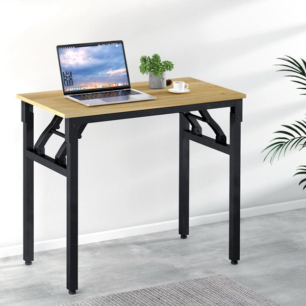 Artiss Computer Desk Laptop Table Bookshelf Desk Storage Rack Office Study Oak Artiss