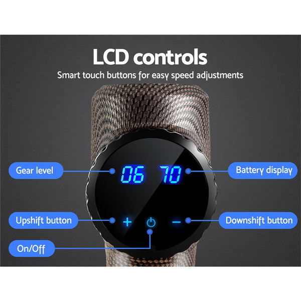 Everfit Massage Gun 6 Heads Massager Electric LCD Vibration Relief Percussion freeshipping - Awezingly