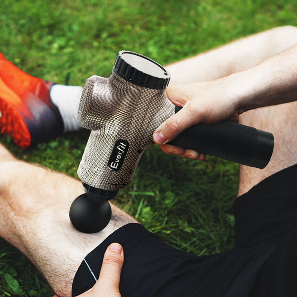 Everfit Massage Gun 6 Heads Massager Electric LCD Vibration Relief Percussion freeshipping - Awezingly