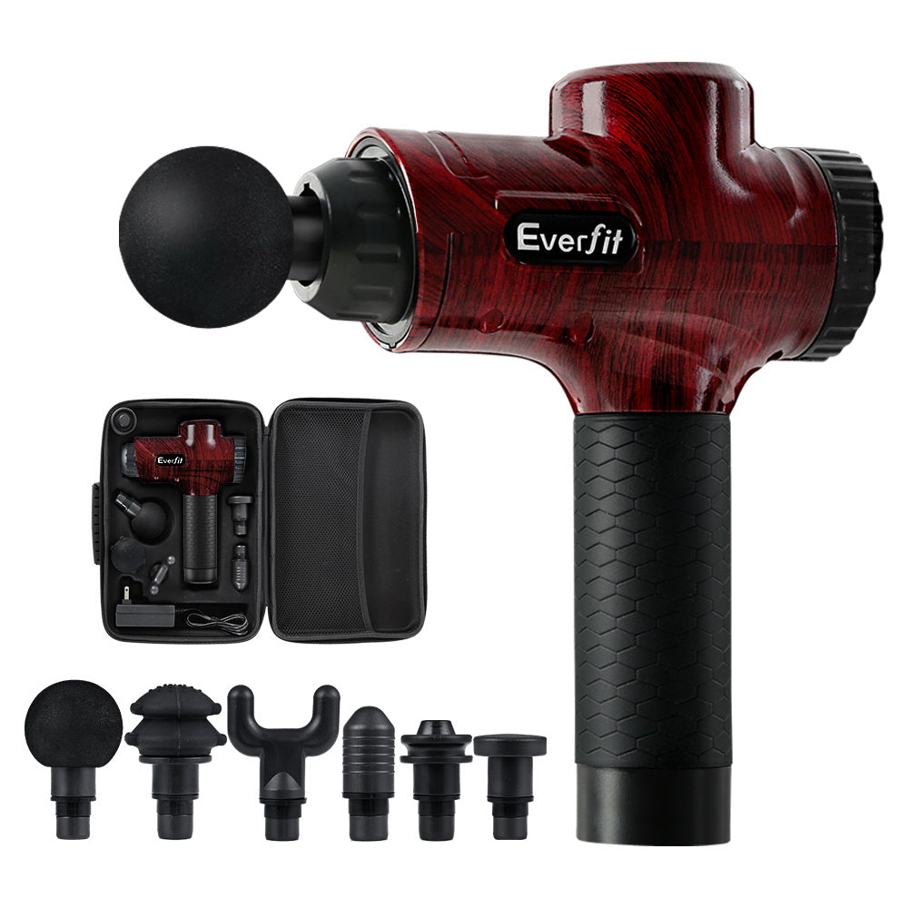 Everfit Massage Gun 6 Heads Electric Massager LCD Vibration Percussion Relief freeshipping - Awezingly
