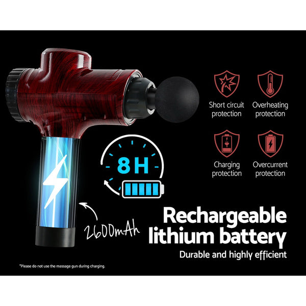 Everfit Massage Gun 6 Heads Electric Massager LCD Vibration Percussion Relief freeshipping - Awezingly