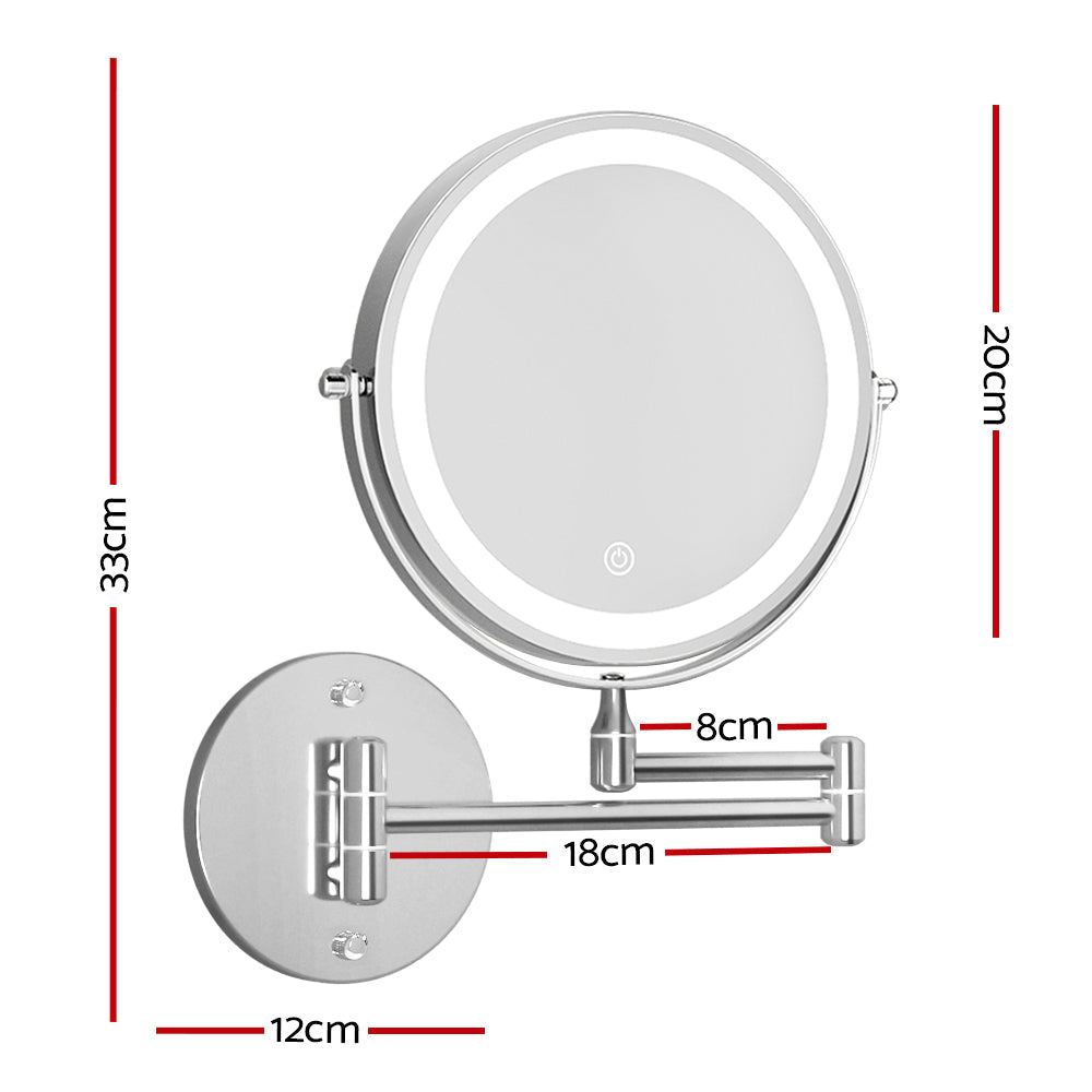 Embellir Extendable Makeup Mirror 10X Magnifying Double-Sided Bathroom Mirror Embellir