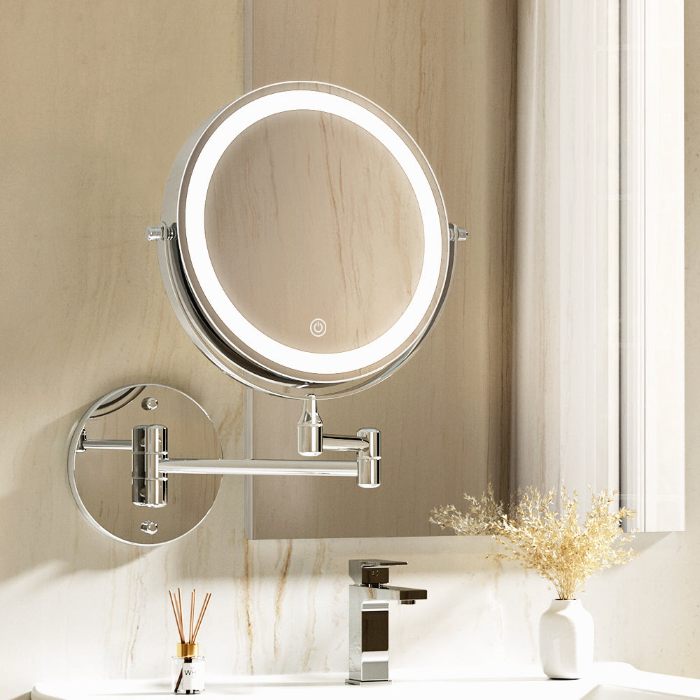 Embellir Extendable Makeup Mirror 10X Magnifying Double-Sided Bathroom Mirror Embellir