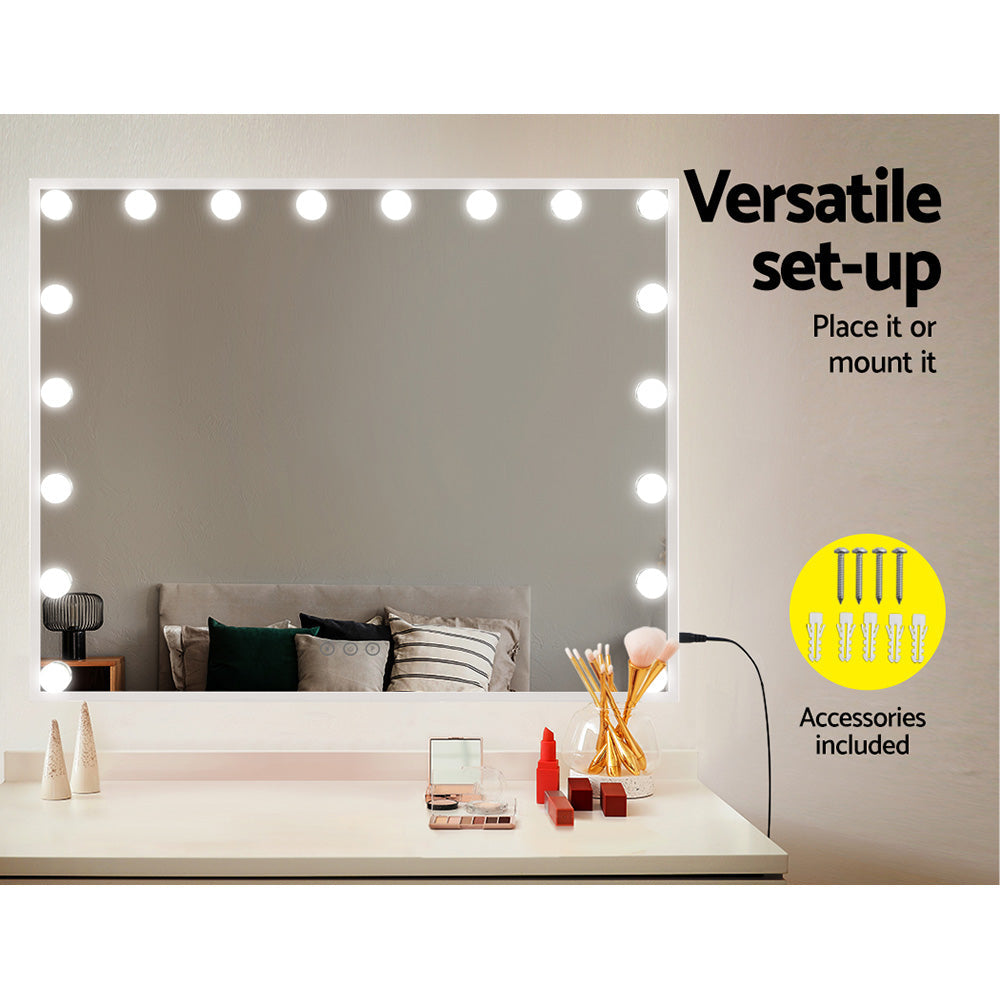 Embellir Makeup Mirror with Light LED Hollywood Vanity Dimmable Wall Mirrors Embellir
