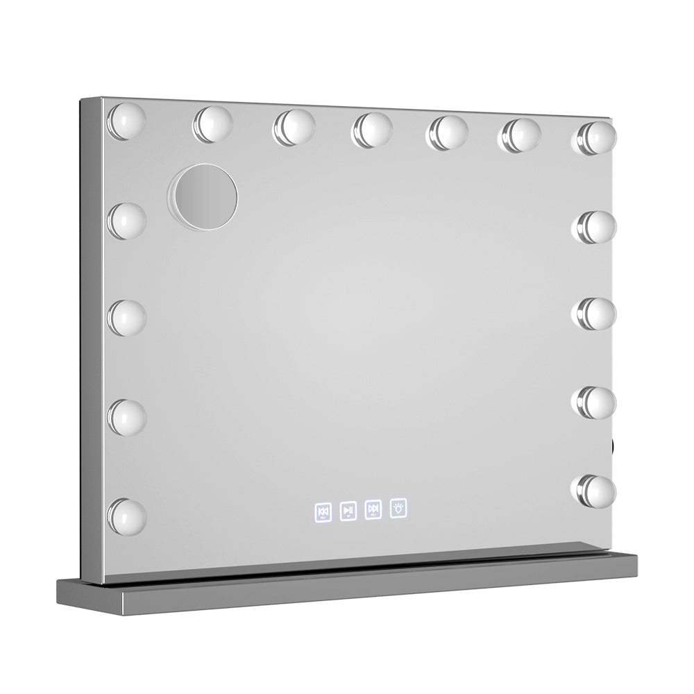 Embellir Bluetooth Makeup Mirror 58X46cm Hollywood with Light Dimmable 15 LED Embellir