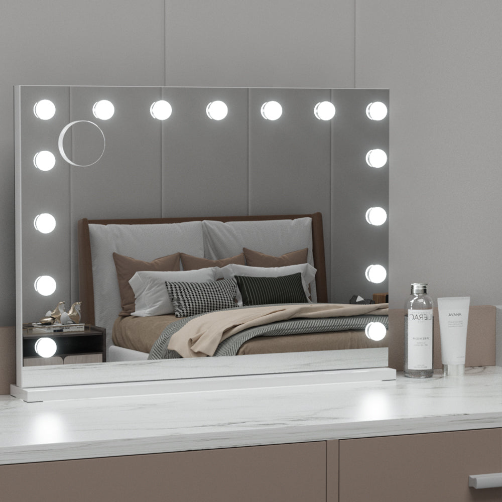 Embellir Bluetooth Makeup Mirror 80X58cm Hollywood with Light Vanity Wall 18 LED Does not apply