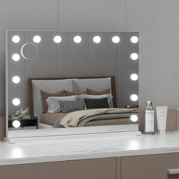 Embellir Bluetooth Makeup Mirror 80X58cm Hollywood with Light Vanity Wall 18 LED Does not apply