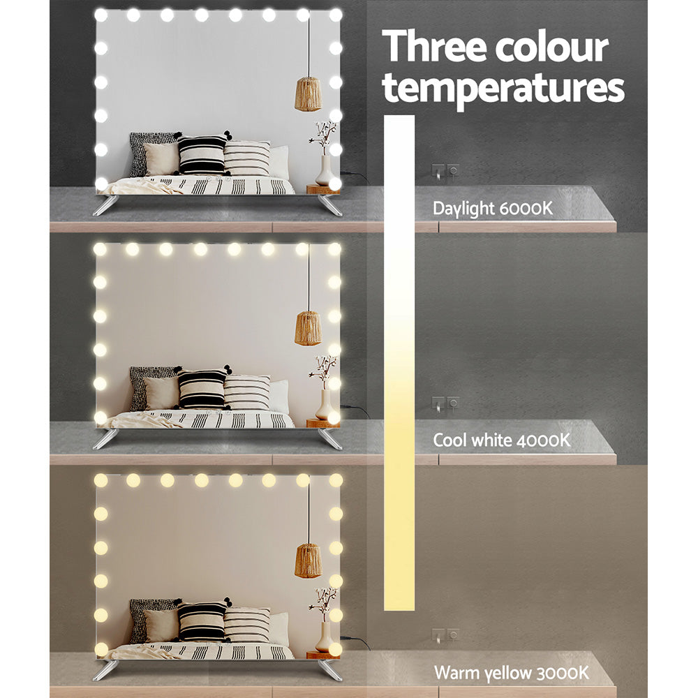 Embellir Makeup Mirror with Light LED Hollywood Mounted Wall Mirrors Cosmetic Embellir