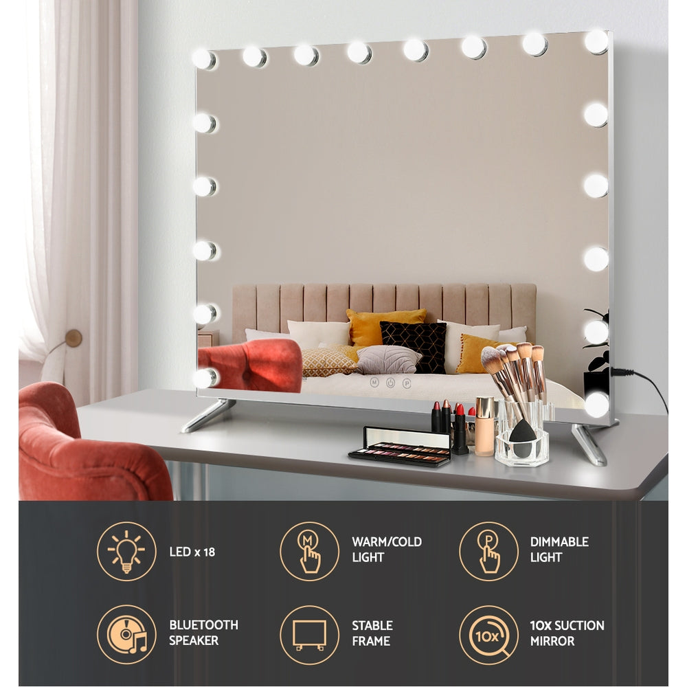 Embellir Bluetooth Makeup Mirror with Light Hollywood LED Wall Mounted Cosmetic Embellir