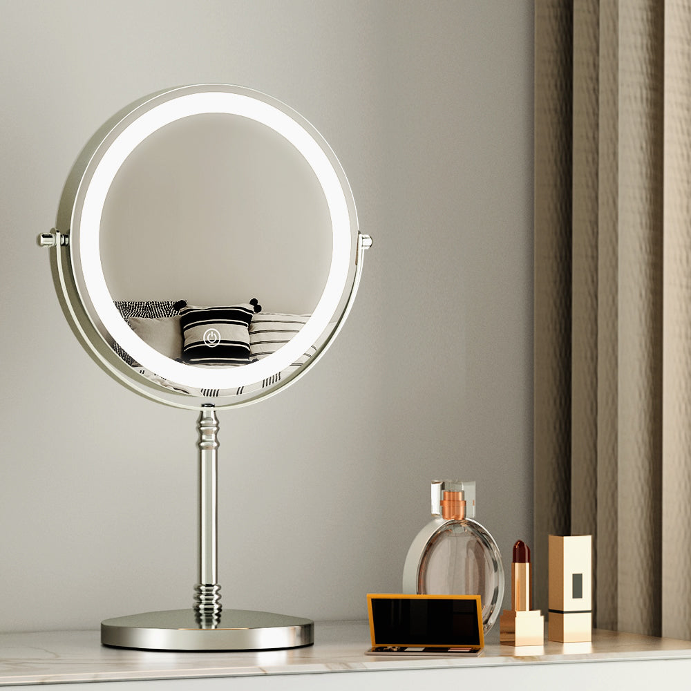 Embellir Makeup Mirror LED Light Cosmetic Round 360° Rotation 10X Magnifying Embellir