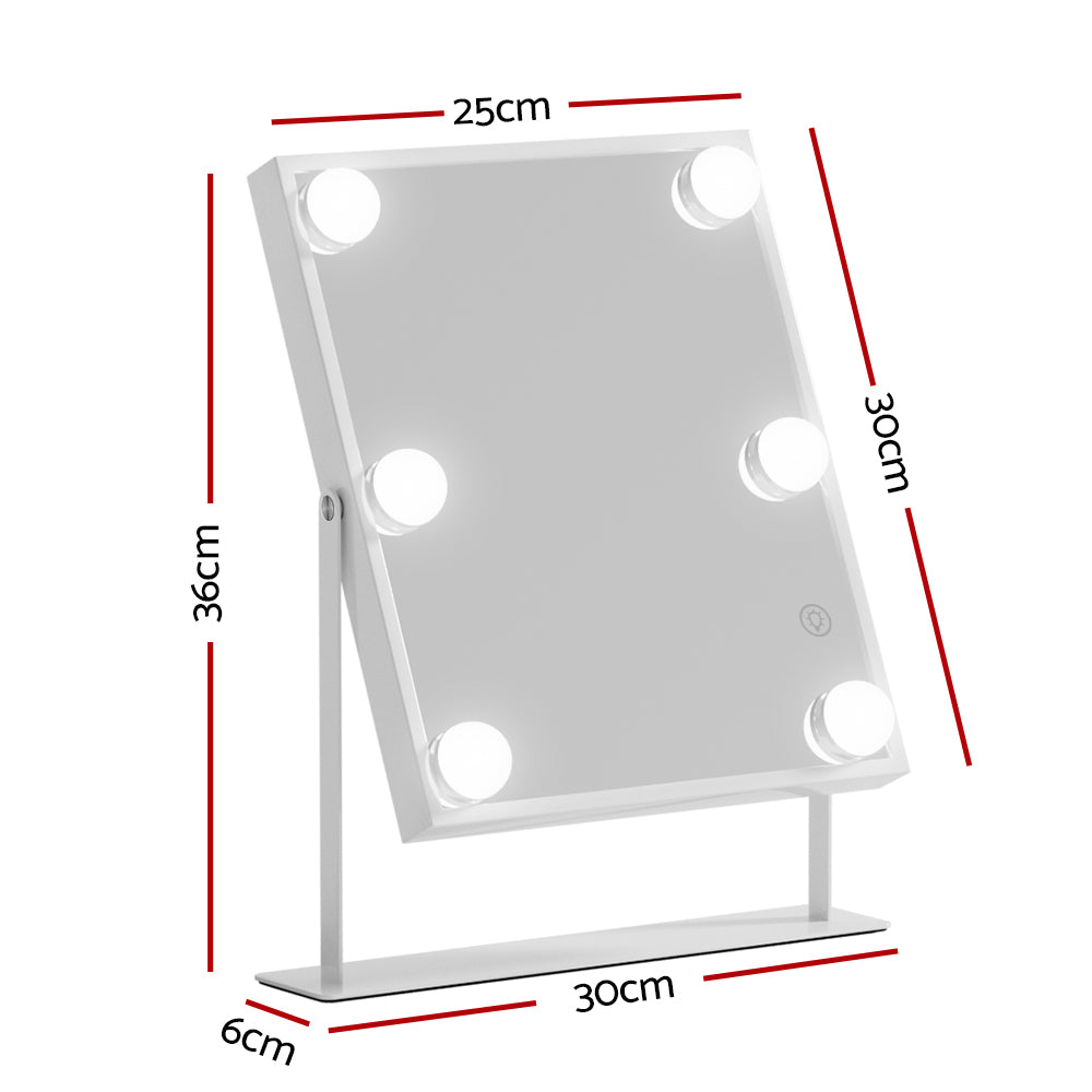 Embellir Bluetooth LED Makeup Mirror Mirrors Lighted Vanity Hollywood 25X30CM Embellir
