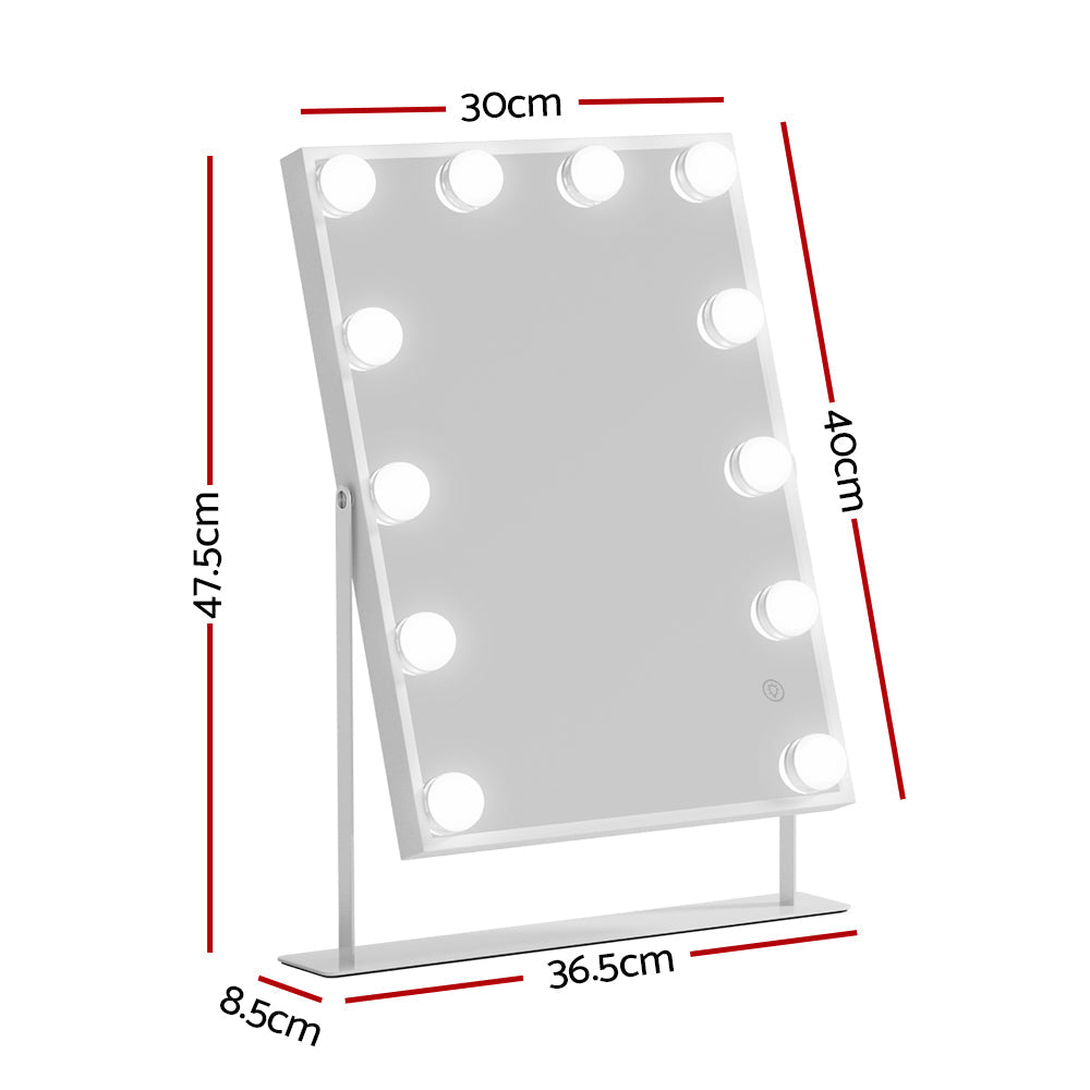 Embellir Bluetooth LED Makeup Mirror Mirrors Lighted Vanity Hollywood 30X40CM Embellir