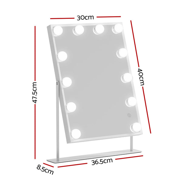 Embellir Bluetooth LED Makeup Mirror Mirrors Lighted Vanity Hollywood 30X40CM Embellir