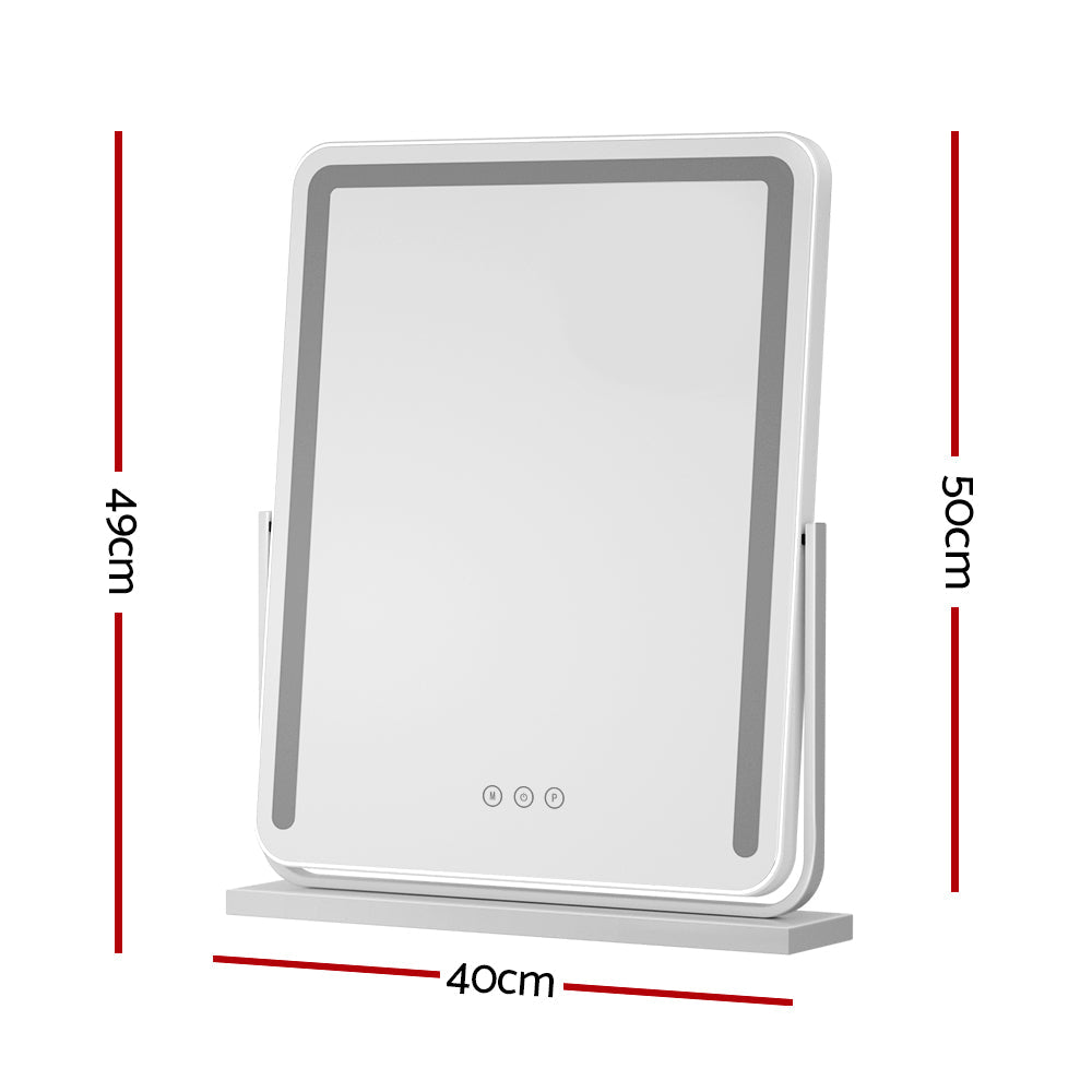 Embellir Makeup Mirror with Lights Hollywood Vanity LED Mirrors White 40X50CM Embellir