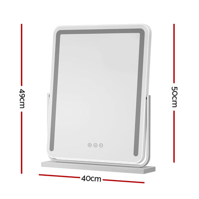 Embellir Makeup Mirror with Lights Hollywood Vanity LED Mirrors White 40X50CM