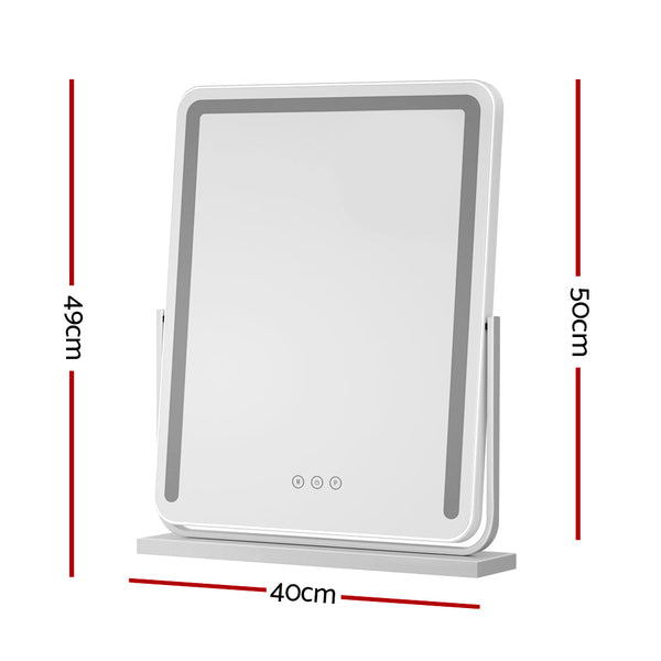 Embellir Makeup Mirror with Lights Hollywood Vanity LED Mirrors White 40X50CM Embellir