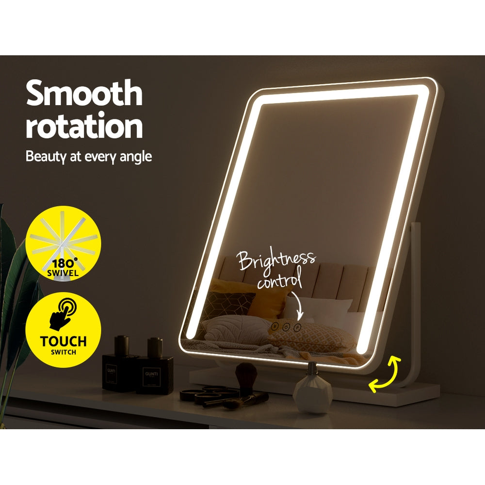 Embellir Makeup Mirror with Lights Hollywood Vanity LED Mirrors White 40X50CM Embellir