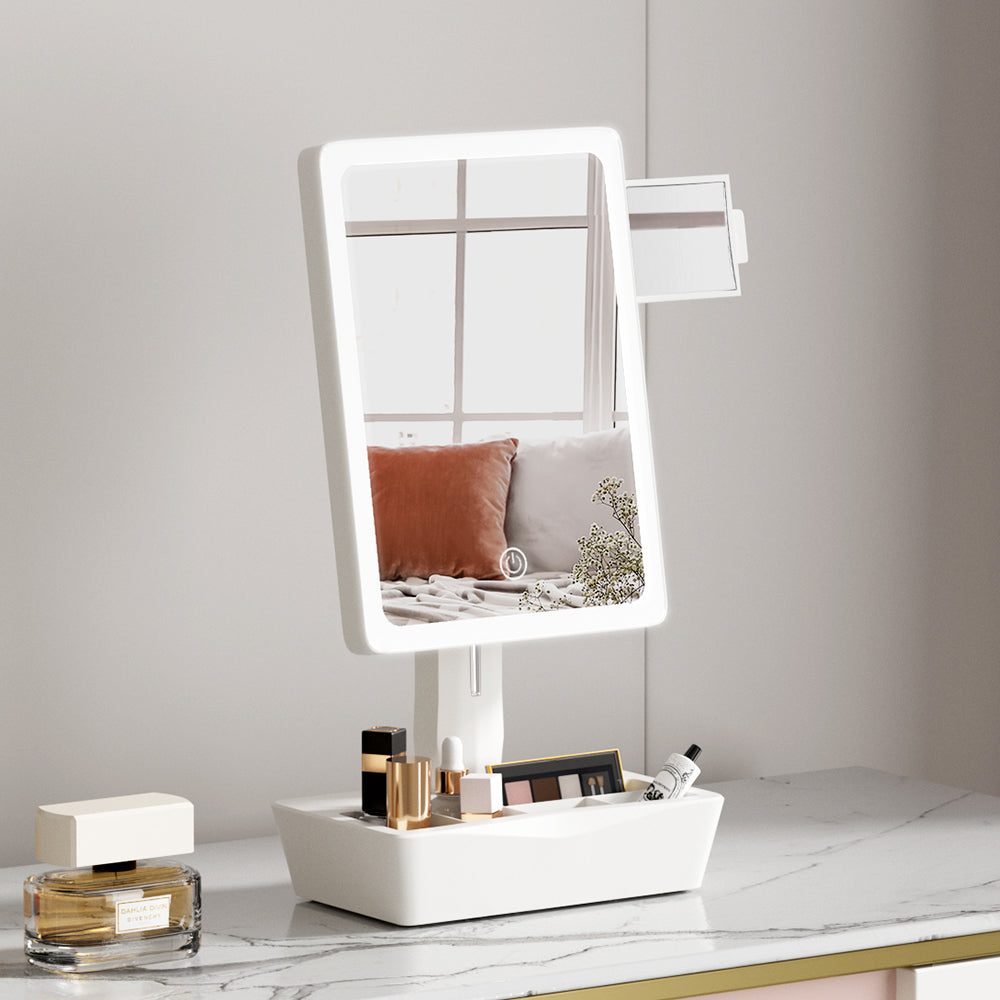 Embellir Makeup Mirror 10X Magnifying with LED light Storage Cosmetic Mirror Embellir