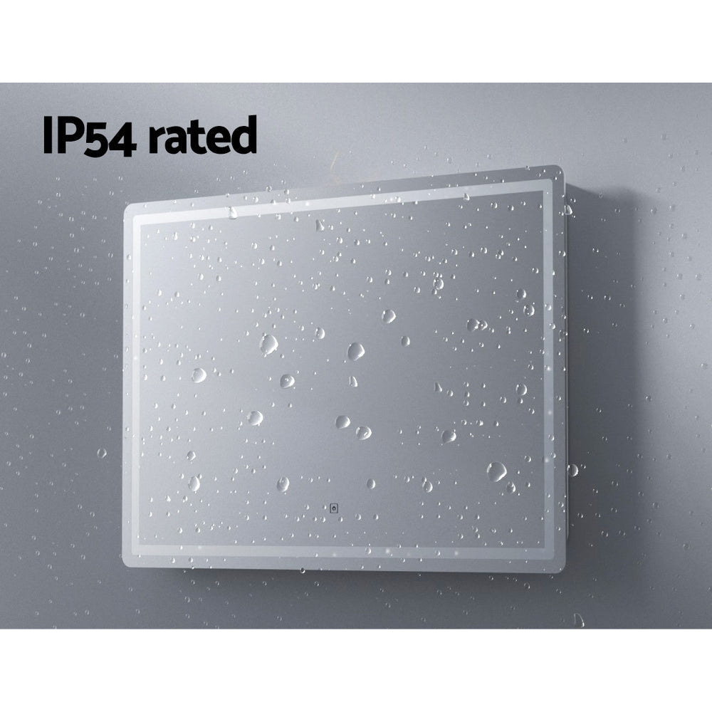 Embellir Wall Mirror 100X70CM with LED Light Bathroom Home Decor Round Rectangle Embellir