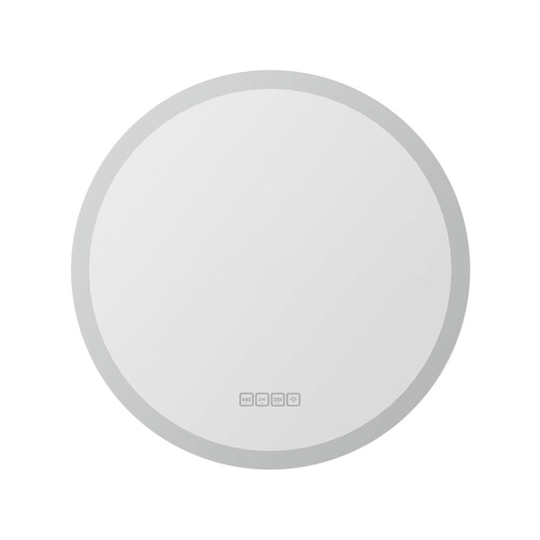 Embellir Bluetooth LED Wall Mirror With Light 60CM Bathroom Decor Round Mirrors Embellir