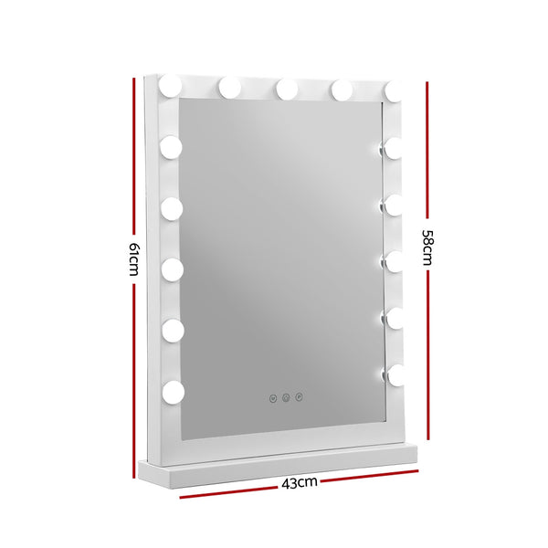 Embellir Hollywood Makeup Mirror With Light 15 LED Bulbs Vanity Lighted Stand freeshipping - Awezingly