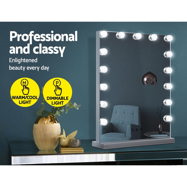 Embellir Hollywood Makeup Mirror With Light 15 LED Bulbs Lighted Frameless freeshipping - Awezingly
