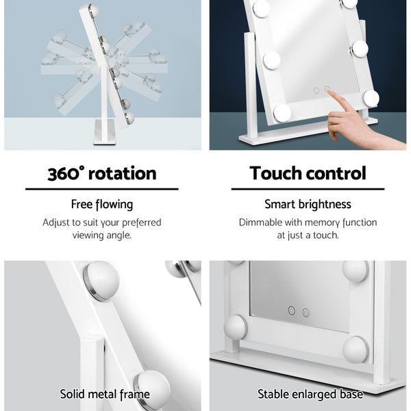 Embellir LED Standing Makeup Mirror - White freeshipping - Awezingly