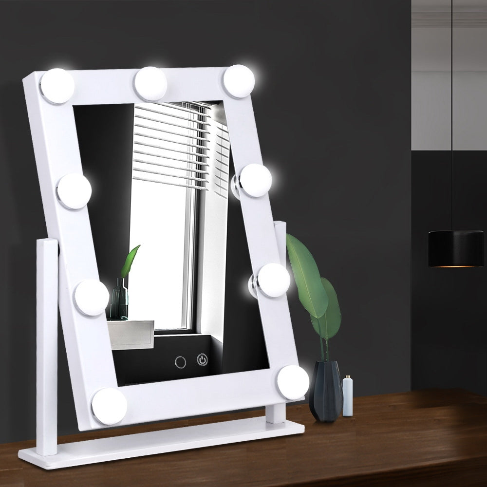 Embellir LED Standing Makeup Mirror - White freeshipping - Awezingly