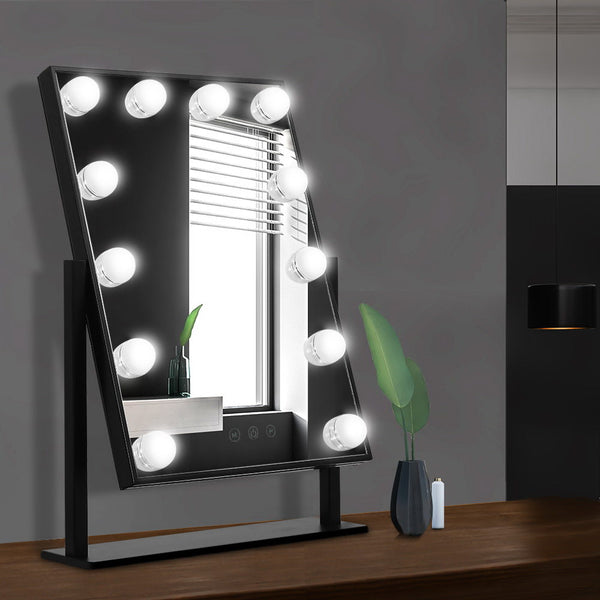 Embellir LED Standing Makeup Mirror - Black freeshipping - Awezingly